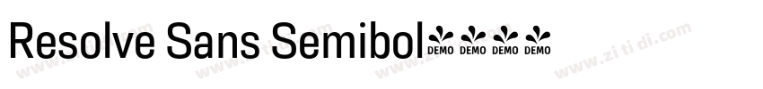 Resolve Sans Semibol字体转换